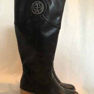 Vintage Salvatore Ferragamo Black Leather Boots